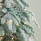 7.5ft. Pre-Lit Flocked Pencil Spruce Artificial Christmas Tree, Warm White LED Lights
